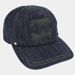 Chanel Indigo Denim Cap Hat 