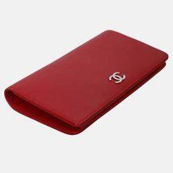Chanel Red Caviar Yen Wallet