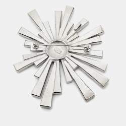 Chanel Starburst CC Enamel Crystals Silver Tone Brooch