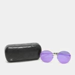 Chanel Purple 4216 Mirrored Round Sunglasses