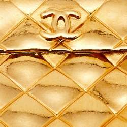 مملوكة مسبقًا Chanel Hanging Flap Bag Motif Gold Tone Pin Brooch