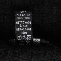 Chanel Black CC Embroidered Cashmere Knit Scarf