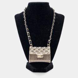 Chanel Gold-Tone Handbag Necklace