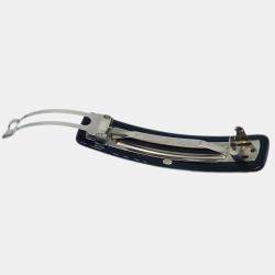 Chanel Black Acrylic Barrette Hair Accessory 