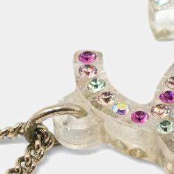 Chanel Gold Chain Bracelet Rhinestone