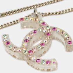Chanel Gold Chain Bracelet Rhinestone