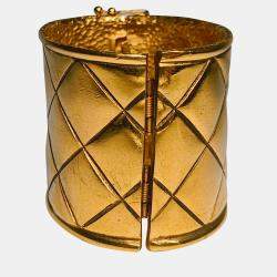 Chanel Vintage Matelassé Bangle Bracelet