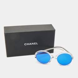 Chanel Blue Acetate 71287 CC Round Sunglasses