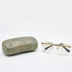 Pre Owned Chanel Light Brown Gradient 4221 Rimless Butterfly Sunglasses