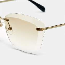 Pre Owned Chanel Light Brown Gradient 4221 Rimless Butterfly Sunglasses