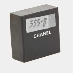 Pre Owned Chanel CC Gold Tone Rhombus Clip-on Earrings