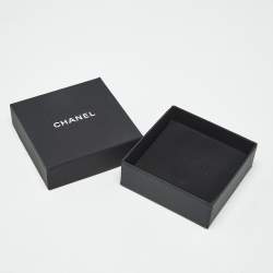 Pre Owned Chanel CC Resin Faux Pearl Crystals Gold Tone Brooch