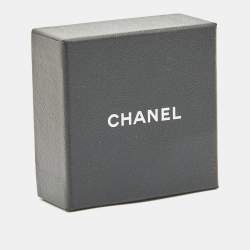 Pre Owned Chanel CC Crystals Silver Tone Brooch