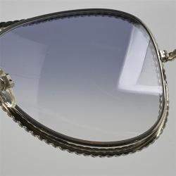 Pre Owned Chanel Blue Gadient CC Crystals 71108 Aviator Sunglasses