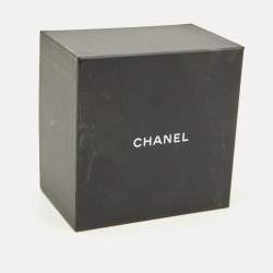Pre Owned Chanel Logo Black Leather Gold Tone Set of 2 Bracelets