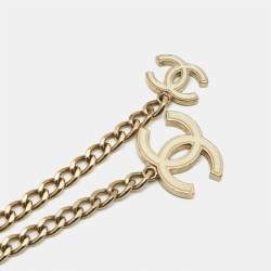 Pre Owned Chanel CC Enamel Gold Tone Chain Belt