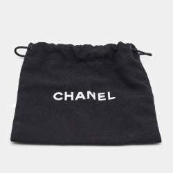 Pre Owned Chanel CC Faux Pearl Black Beads Long Station Necklace
