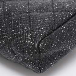 Pre Owned Chanel Black Shimmering Quilted Leather CC Phone Pouch