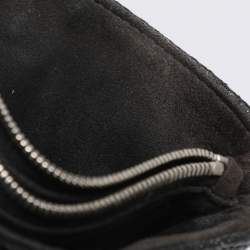 Pre Owned Chanel Black Shimmering Quilted Leather CC Phone Pouch