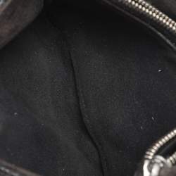Pre Owned Chanel Black Shimmering Quilted Leather CC Phone Pouch