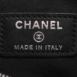 Pre Owned Chanel Black Shimmering Quilted Leather CC Phone Pouch