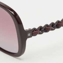 Pre Owned Chanel Burgundy Gradient 5470-Q Oversized Sunglasses