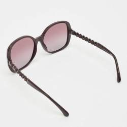 Pre Owned Chanel Burgundy Gradient 5470-Q Oversized Sunglasses