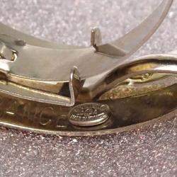 Pre Owned Chanel Hair Clip Hairpin Barrette Silver Pink