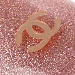 Pre Owned Chanel Hair Clip Hairpin Barrette Silver Pink