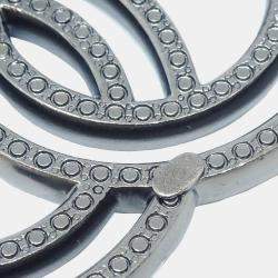 Pre Owned Chanel CC  Silver Rhinestone Pin Brooch 