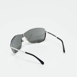 Pre Owned Chanel Black/Silver Tone 71212 Hologram Runaway Shield Sunglasses