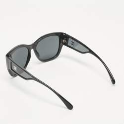 Pre Owned Chanel Black 5429 CC Butterfly Sunglasses
