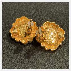 مملوكة مسبقًا أقراط كليب بدون ثقب شانيل عتيقة لؤلؤة وهمية وحبل