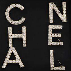 Pre Owned Chanel Runway Letter Brooch Set