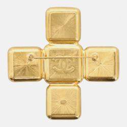Pre Owned Chanel CC Cross Square Brooch