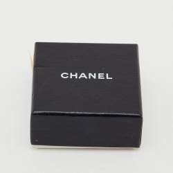 Pre Owned Chanel CC Oval Gold Tone Clip-on Stud Earrings 