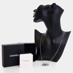 Pre Owned Chanel Crystal CC Pendant Necklace