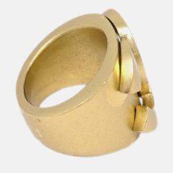 Pre Owned Chanel Gold Plated Ring 