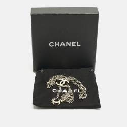 Pre Owned Chanel CC Enamel Silver Tone Chain Belt