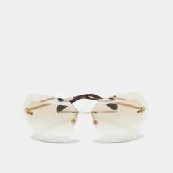 Pre Owned Chanel Brown Gradient 71180 Butterfly Sunglasses