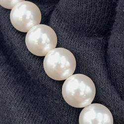 Pre Owned Chanel Heart Pink Rhinestone Gold Plated Faux Pearl Long Necklace 