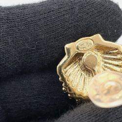 Pre Owned Chanel Earring Gold Gold Plated Rhinestone