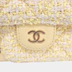 Pre Owned Chanel Tweed Chain Phone Case