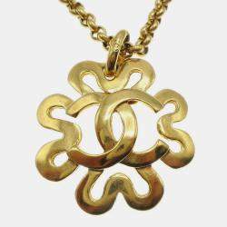 مملوكة مسبقًا Chanel CC Chain Pendant Necklace Gold 95P