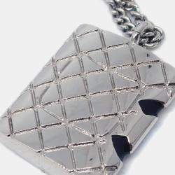 Pre Owned Chanel Cambon Ligne Chain Necklace Pendant Silver 05C