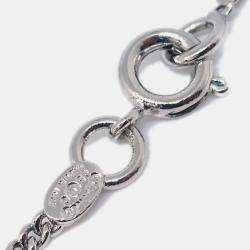 Pre Owned Chanel Cambon Ligne Chain Necklace Pendant Silver 05C