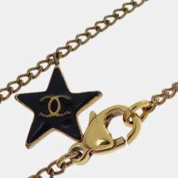 Pre Owned Chanel Gold Star Pendant Necklace 03A