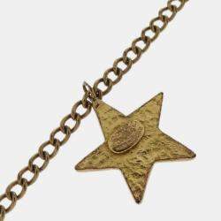 Pre Owned Chanel Gold Star Pendant Necklace 03A