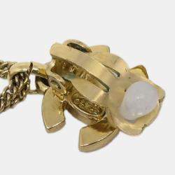 Pre Owned Chanel Dangle Earrings Handbag Clip-On Gold 02P