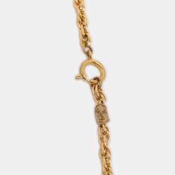 مملوكة مسبقًا Chanel CC Gold Tone Choker Necklace